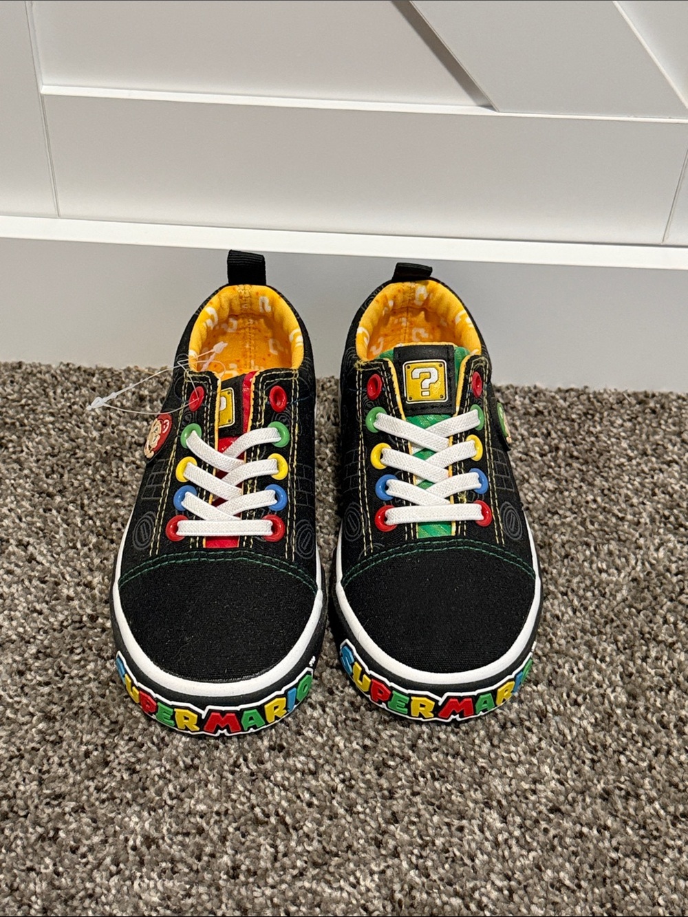 Kids Super Mario Theme Lace-Up Sneakers
